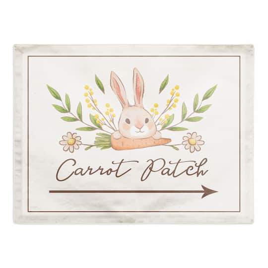 Bunny Carrot Patch Placemat 18" x 14" Cotton Twill Placemat